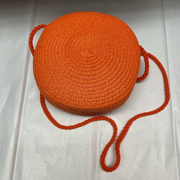 Mini  Orange Straw Bag - Picture 6 of 7